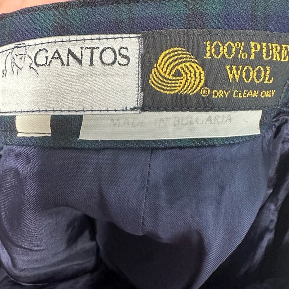 Vtg. Ganto 100% Pure Wool School Girl Skort Skirt Academia Y2K Women’s 6 Plaid - Picture 11 of 13